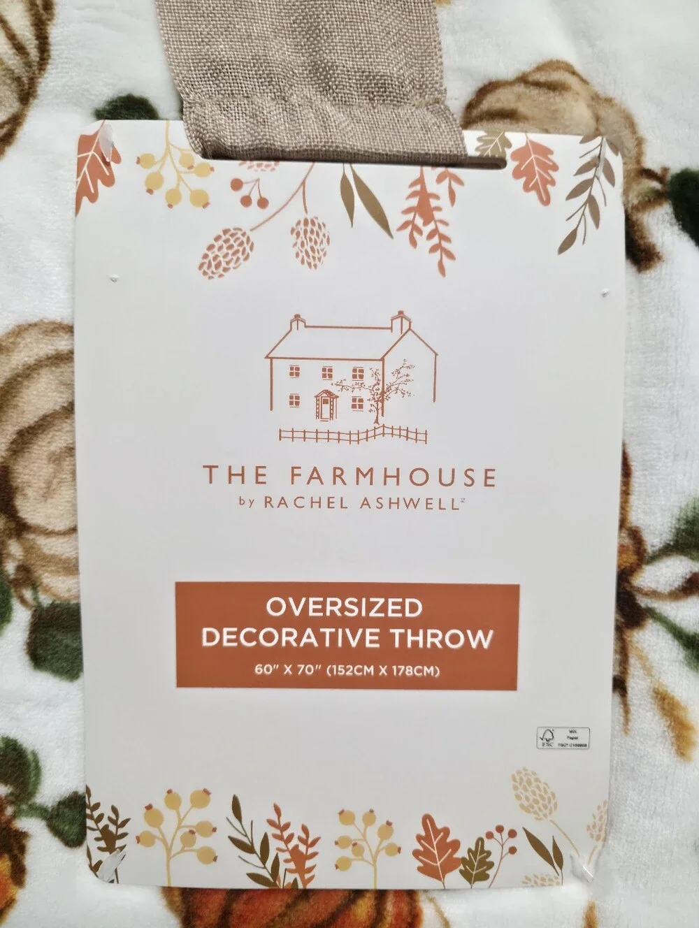 The Farmhouse Halloween Fall Pumpkin Throw Blanket by Rachel Ashwell